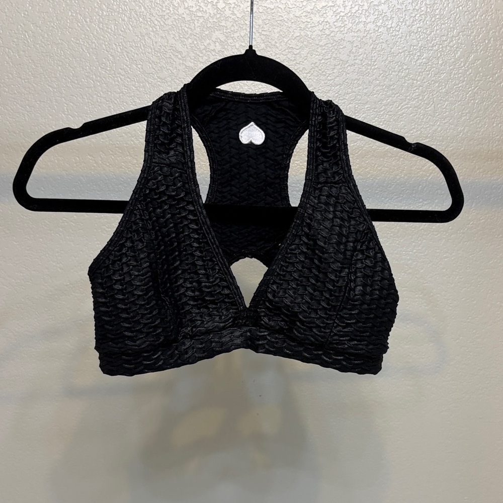 Booty by Brabant Chic Black Textured Sports Bra